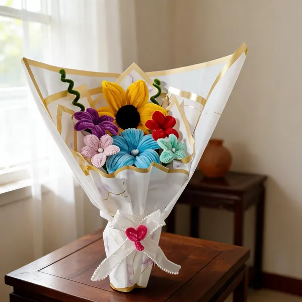Cotton_Decorative_Multicolour_Floral_Bouquet