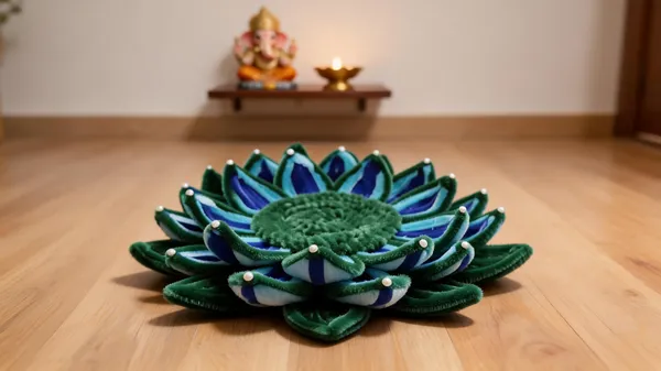 Cotton_Traditional_Morpankh_Blue_Green_Pooja_Aasan