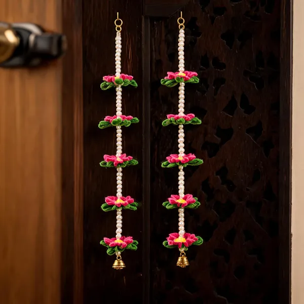 Cotton_Multicolour_Floral_Beaded_Door_Latkan_Pack_Of_2