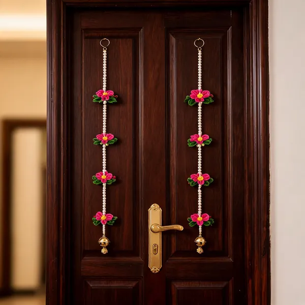 Cotton_Multicolour_Floral_Beaded_Door_Latkan_Pack_Of_2