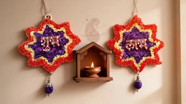 Woolen_Festive_Star_Pattern_Shubh_Labh_Wall_Hanging_Pack_Of_2