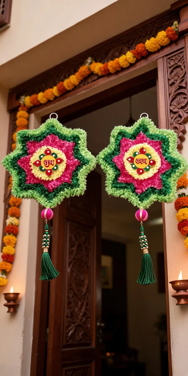 Woolen_Festive_Shubh_Labh_Wall_Hanging_Pack_Of_2