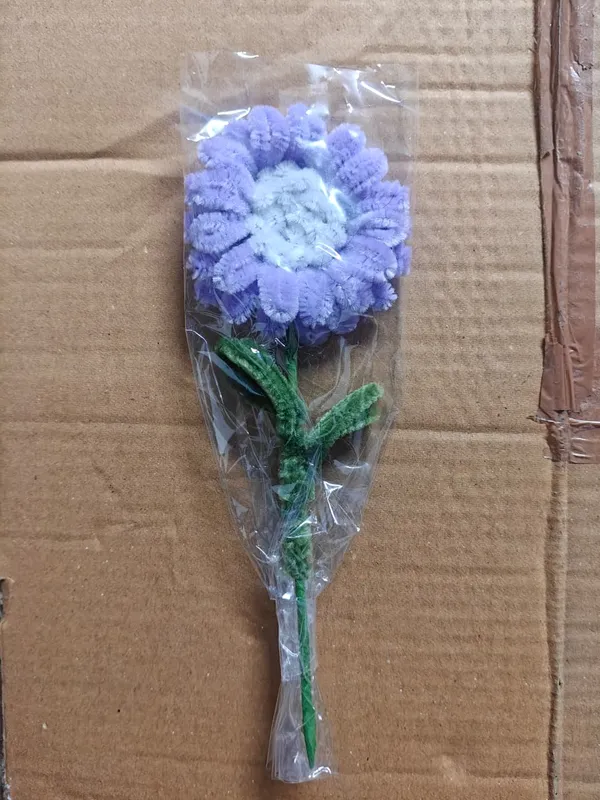 Fabric_Decorative_Purple_Floral_Artificial_Flower_Stem