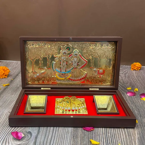Radha_Krishna_Pooja_Box_Brown_8X4.5_Inch