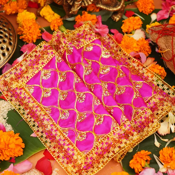Fabric_Festive_Hot_Pink_Golden_Mata_Chunri_26X10_Inch_-_Pack_Of_2