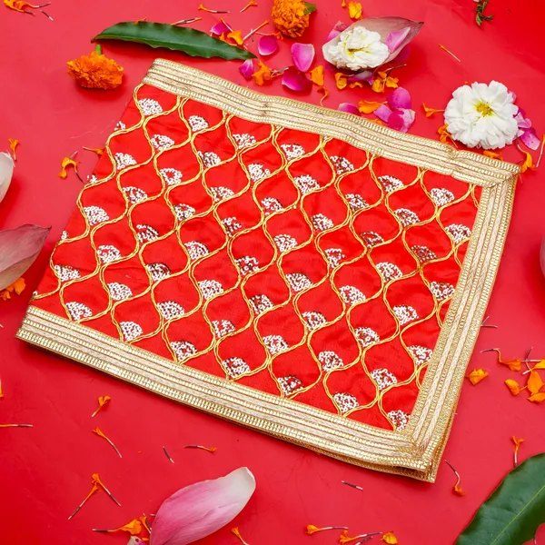 Fabric_Red_Golden_Mata_Chunri_26X10_Inch_-_Pack_Of_2