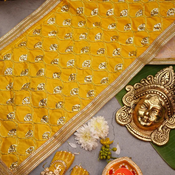 Fabric_Navratri_Yellow_Golden_Mata_Chunri_26X10_Inch_-_Pack_Of_2
