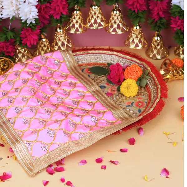 Fabric_Light_Pink_Mata_Chunri_For_Navratri_Puja_-_Pack_Of_2