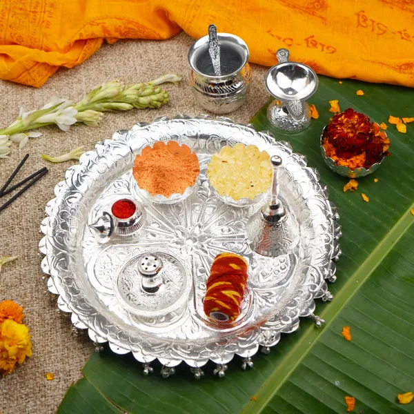 Silver-Plated_Pooja_Thali_Set_Of_10