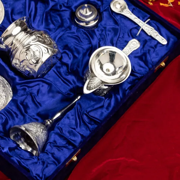Silver-Plated_Pooja_Thali_Set_Of_10