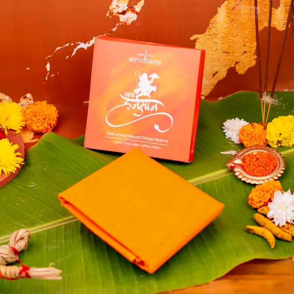 Hanuman_Kesari_Fabric_Pooja_Vastra_1.25_Mtr_-_Pack_Of_2
