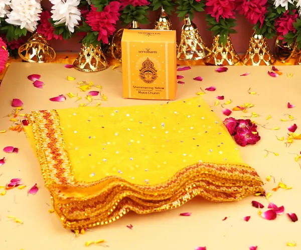 Net_Fabric_Festive_Shimmering_Yellow_Mata_Chunri_43X20_Inch_-_Pack_Of_2