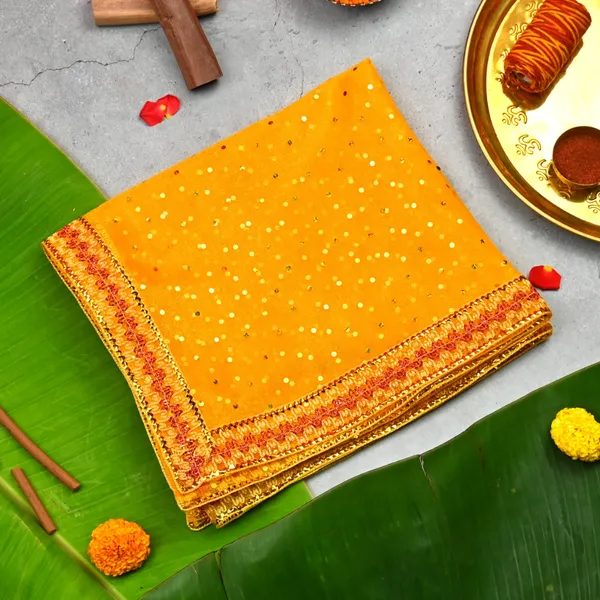 Net_Fabric_Festive_Shimmering_Yellow_Mata_Chunri_43X20_Inch_-_Pack_Of_2
