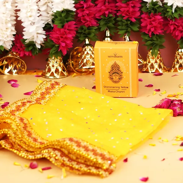 Net_Fabric_Festive_Shimmering_Yellow_Mata_Chunri_43X20_Inch_-_Pack_Of_2