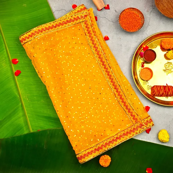 Net_Fabric_Festive_Shimmering_Yellow_Mata_Chunri_43X20_Inch_-_Pack_Of_2