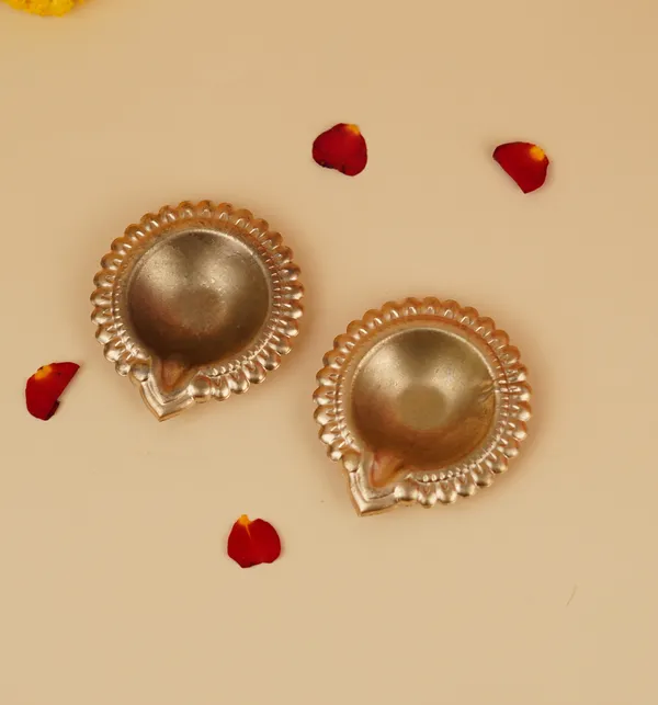 Gold-Plated_Metal_Diya_Set_Of_2_For_Puja_&_Festive_Decor