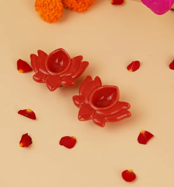 Red_Ceramic_Kamal_Diya_Set_Of_2
