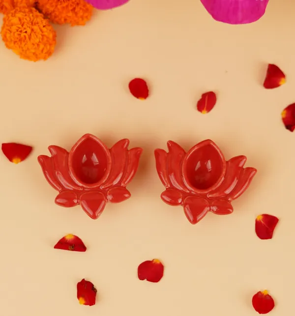 Red_Ceramic_Kamal_Diya_Set_Of_2