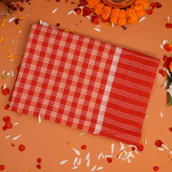 Red_Cotton_Traditional_Gamcha_For_Unisex