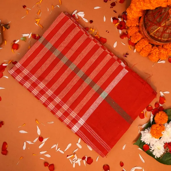 Red_Cotton_Traditional_Gamcha_For_Unisex