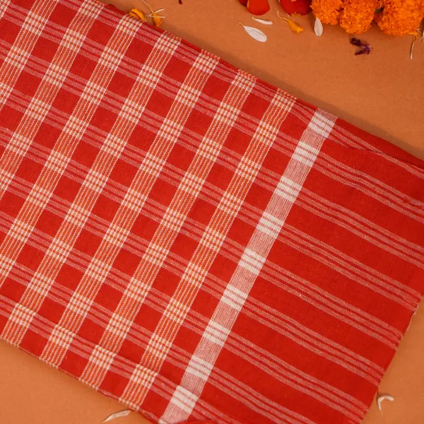 Red_Cotton_Traditional_Gamcha_For_Unisex