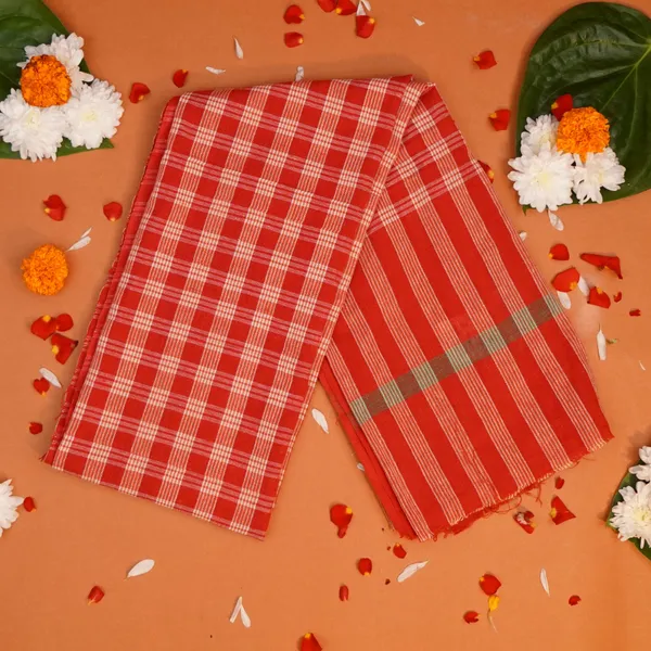 Red_Cotton_Traditional_Gamcha_For_Unisex
