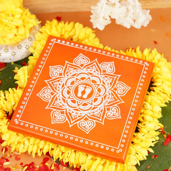Wood_Aipan_Festive_Lakshmi_Charan_Pooja_Chowki_11X11_Inch