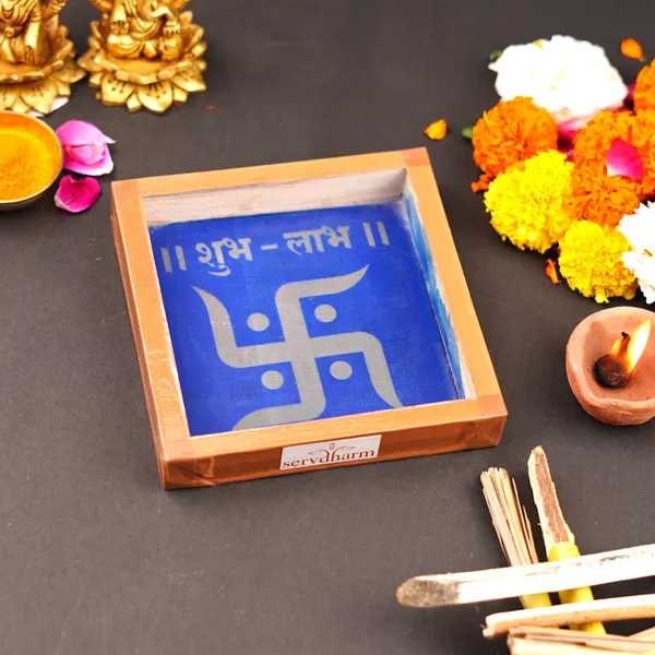 Swastik_Wooden_Kolam_Stencil_5X5_Inch