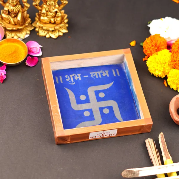 Swastik_Wooden_Kolam_Stencil_5X5_Inch
