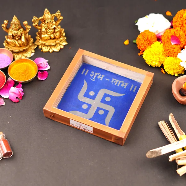 Swastik_Wooden_Kolam_Stencil_5X5_Inch