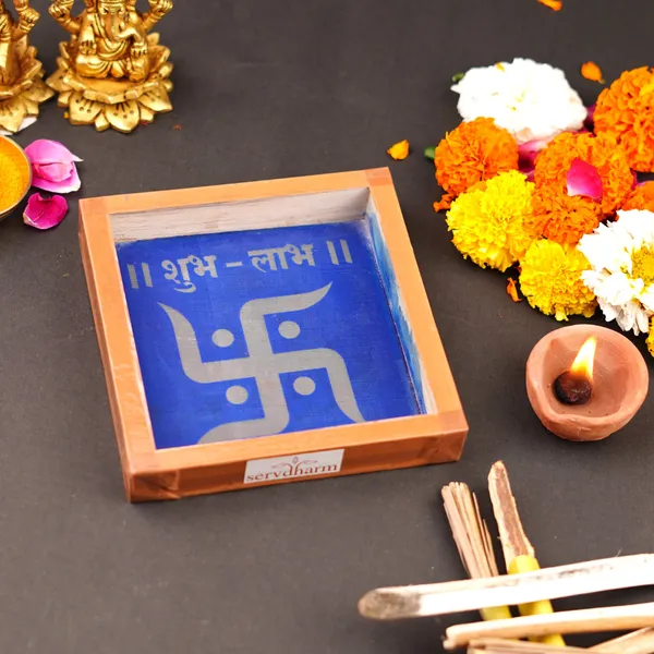 Swastik_Wooden_Kolam_Stencil_5X5_Inch