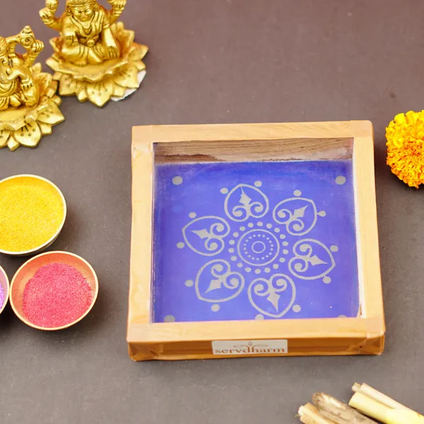 Floral_Design_Wooden_Kolam_Stencil_5X5_Inch