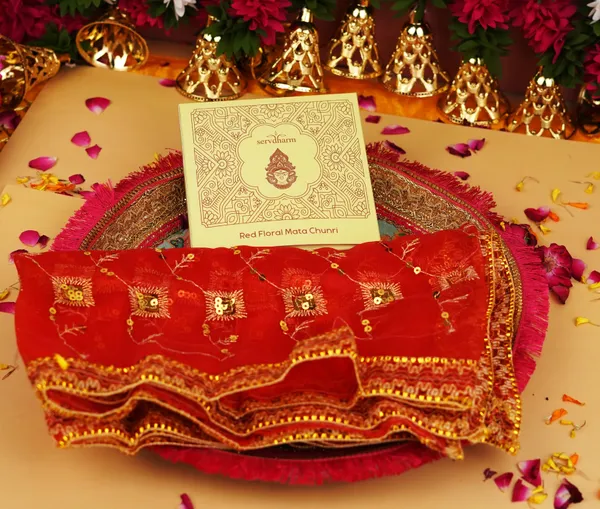 Fabric_Festive_Floral_Print_Red_Mata_Chunri_46X20_Inch_-_Pack_of_2