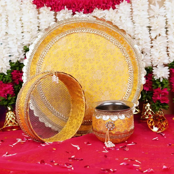 Yellow_Metal_&_Pearl_Traditional_Karwa_Chauth_Thali