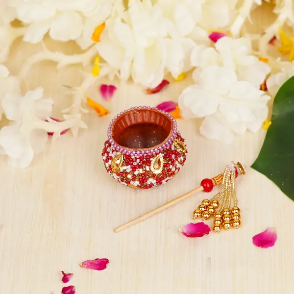 Handcrafted_Red_Janmashtami_Dahi_Handi_With_Stick