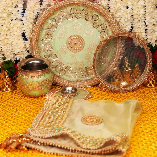 Sea_Green_Metal_Karwa_Chauth_Thali_Set__Pack_Of_5
