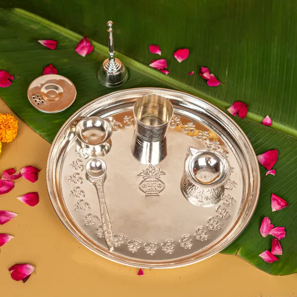 Brass_Silver-Plated_Mangal_Kalash_Thali_Set_10_Inch