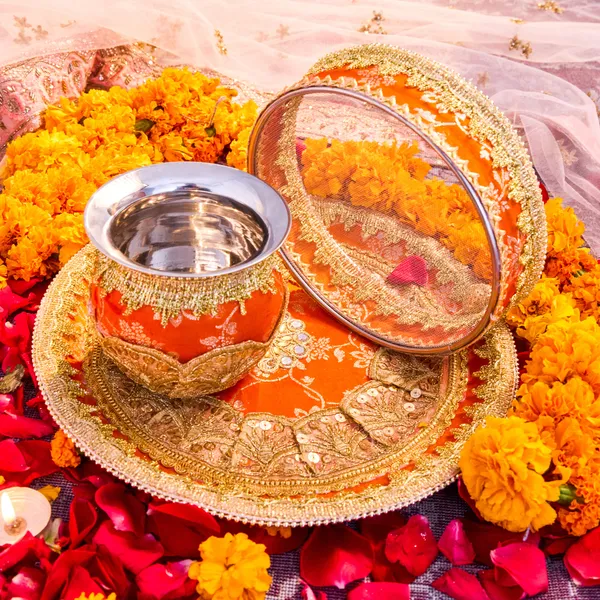 Orange_Metal_Karwa_Chauth_Thali_Set_Pack_Of_9