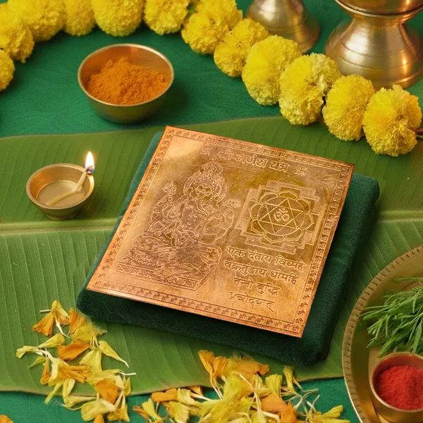 Copper_Shri_Ganesh_Yantra_4X4_Inch