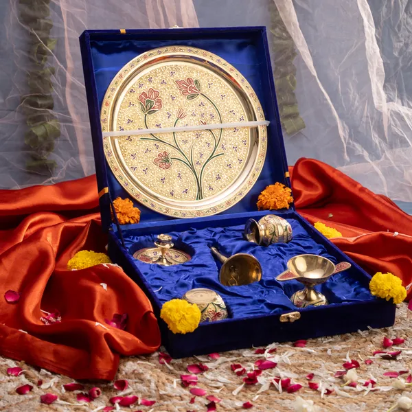 Brass_Meenakari_Pooja_Thali_Set_10_Inch