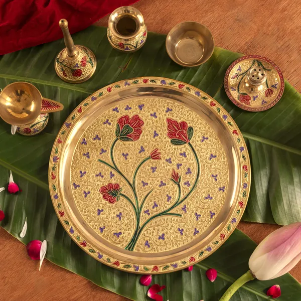 Brass_Meenakari_Pooja_Thali_Set_10_Inch