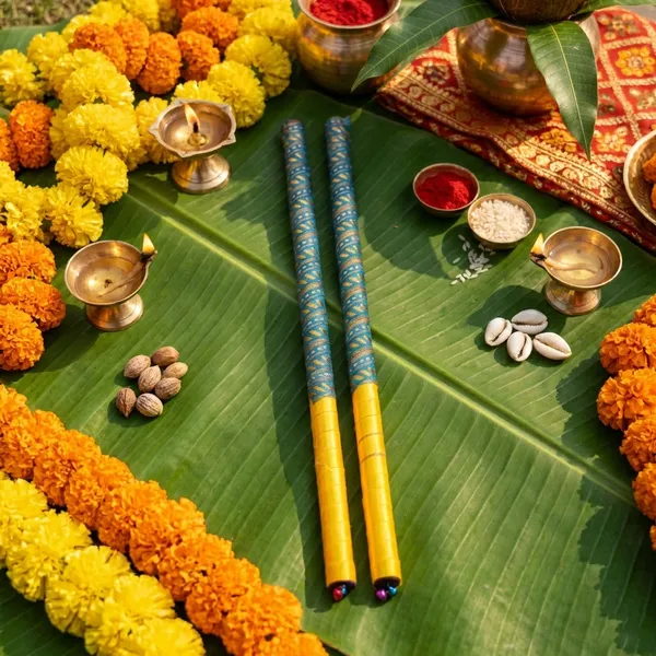 Lace_Decorated_Wood_Festive_Navratri_Dandiya_Sticks_1_Pair_-_Pack_Of_2