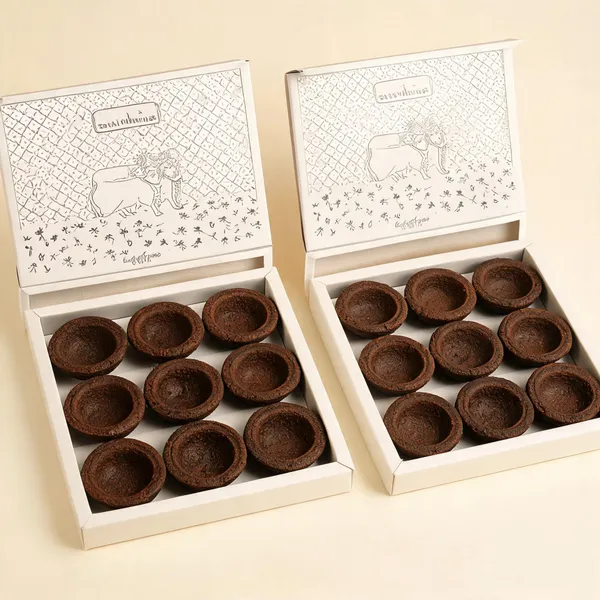 Cow_Dung_Diya_Set_Of_9_For_Puja_&_Eco_Decoration_-_Pack_of_2