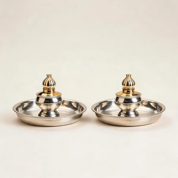 Brass_Silver-Plated_Mangal_Kalash_Thali_Set_-_Pack_Of_2