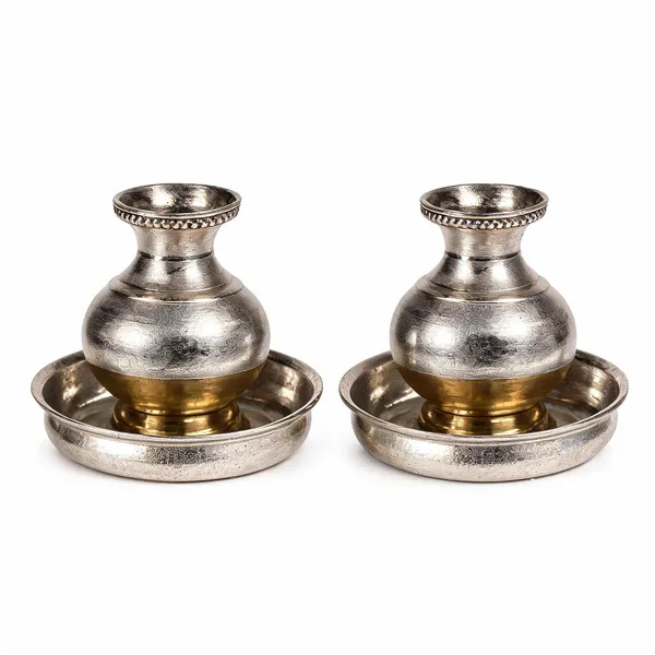Brass_Silver-Plated_Mangal_Kalash_Thali_Set_-_Pack_Of_2
