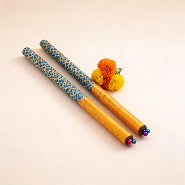 Lace_Decorated_Wood_Festive_Navratri_Dandiya_Sticks_1_Pair_-_Pack_Of_2