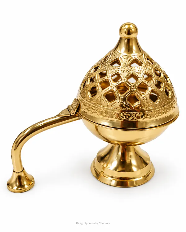 Brass_Traditional_Ornate_Domed_Handheld_Incense_Burner