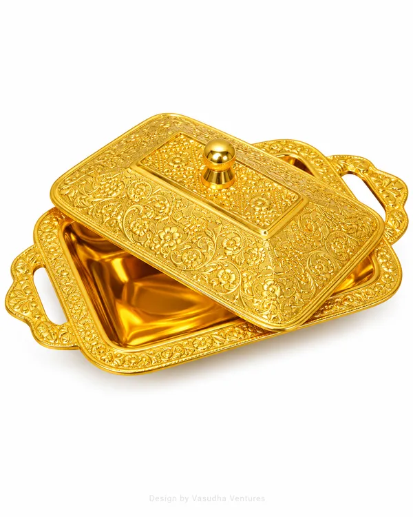 Gold_Tone_Traditional_Floral_Covered_Serving_Dish