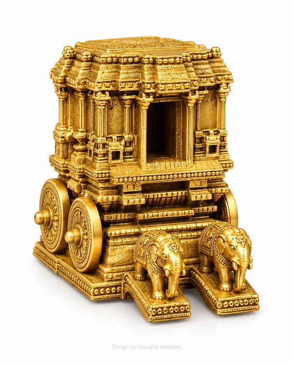 Gold_Tone_Traditional_Elephant_Chariot_Showpiece