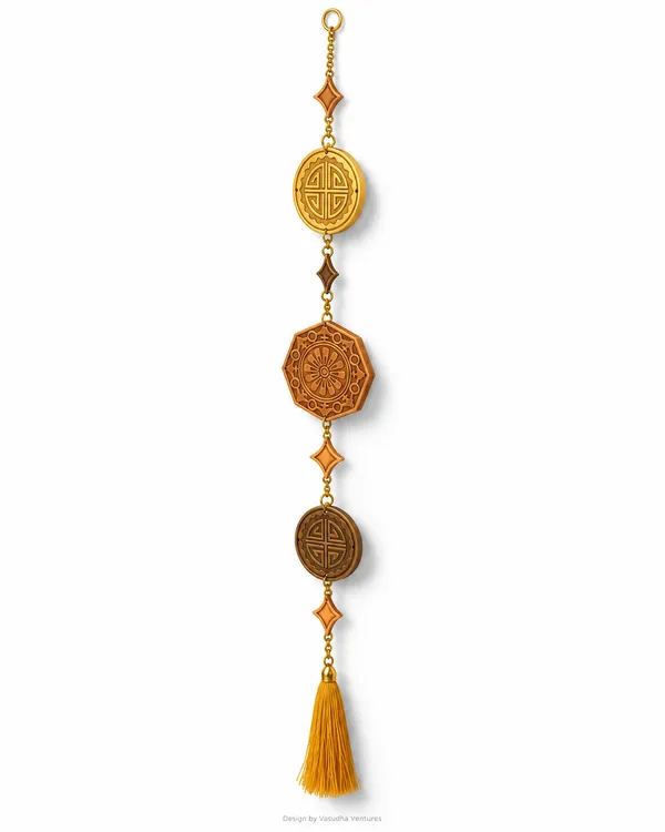 Metal_Gold_Tone_Geometric_Medallion_Tassel_Hanging_Decor